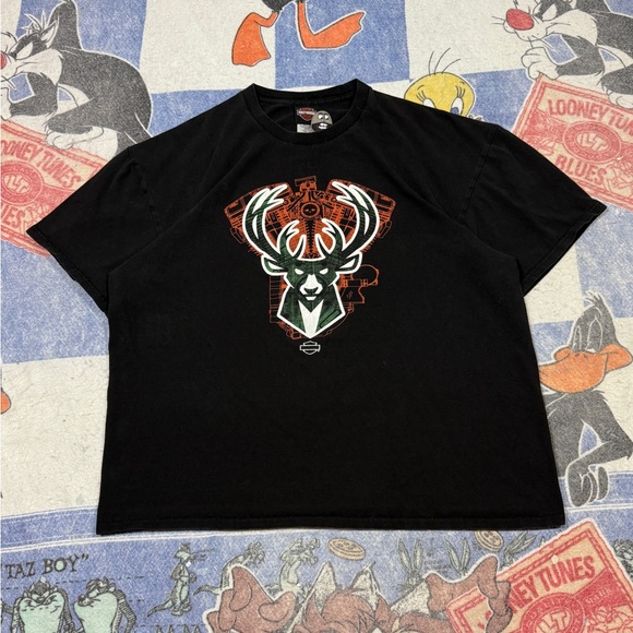 Milwaukee bucks Harley tee - Picture 1 of 5